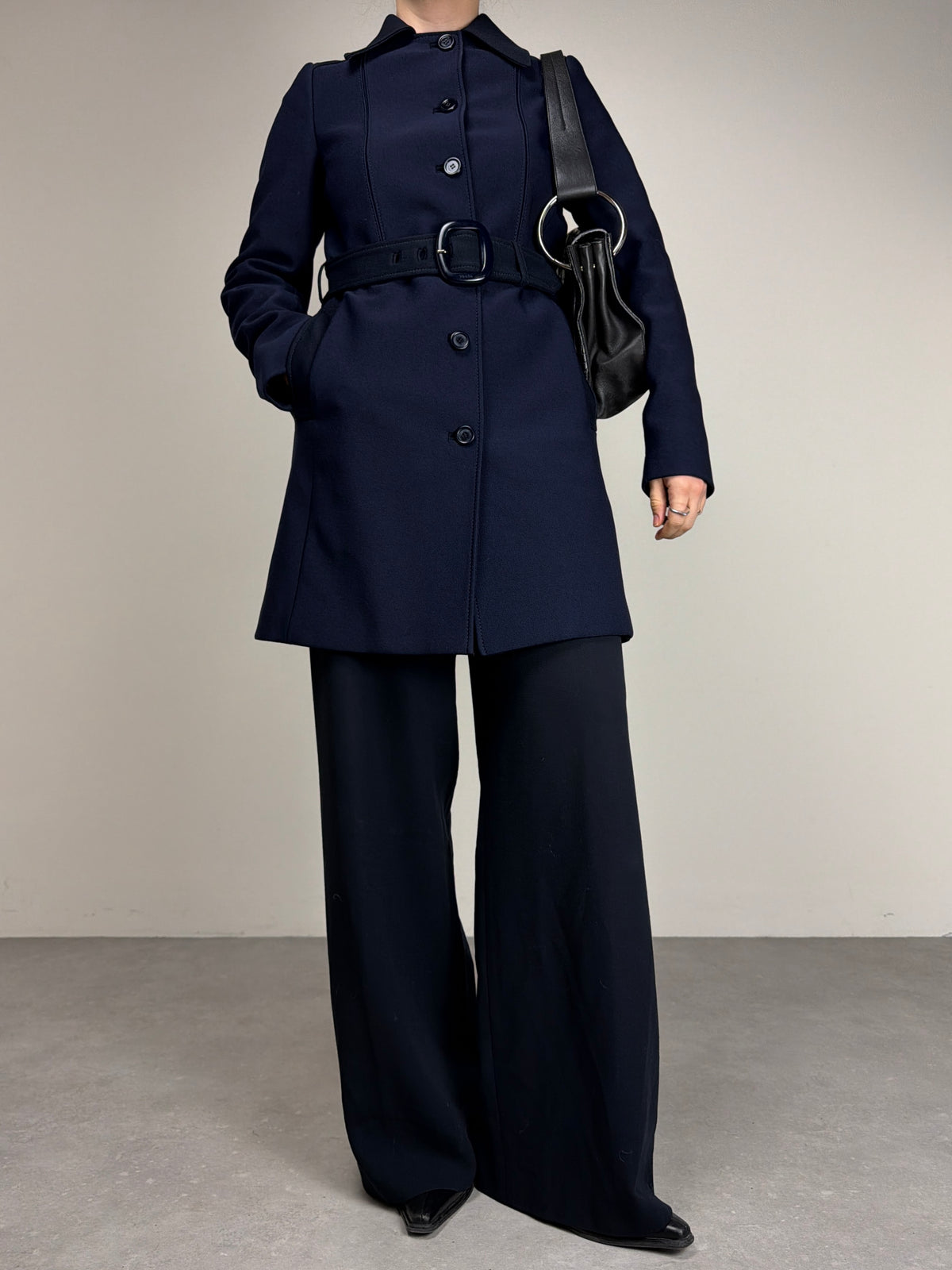 PRADA trench blu e nero