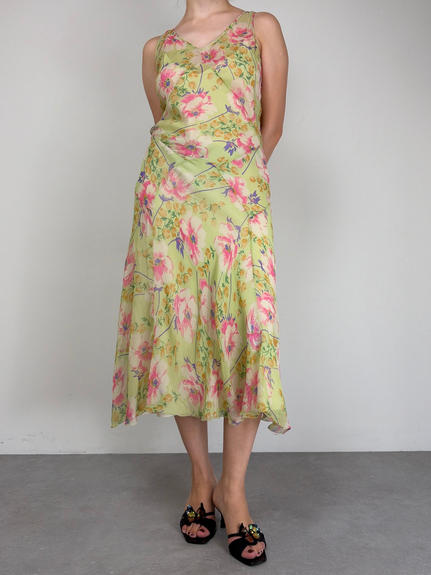 RALPH LAUREN abito in seta a fiori