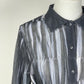 Camicia bicolor in tulle plissettato