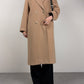Cinzia Rocca cappotto in lana, lambswool e cashmere color beige