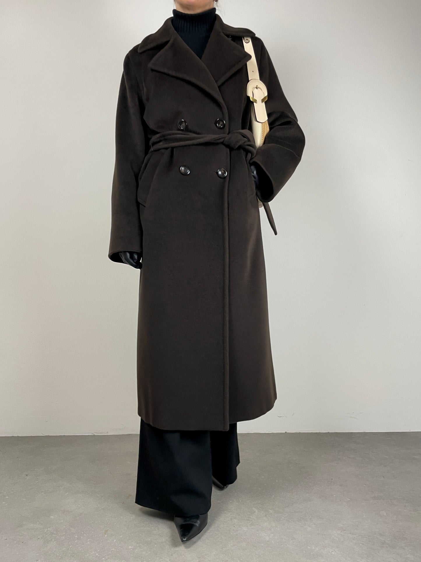 Max Mara cappotto in pura lana vergine marrone