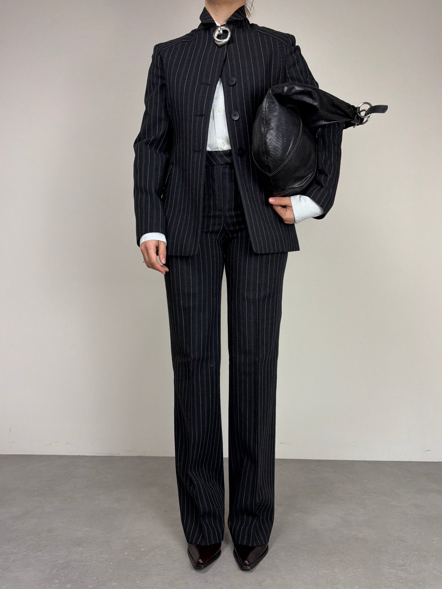 Philosophy di Alberta Ferretti completo in lana gessata
