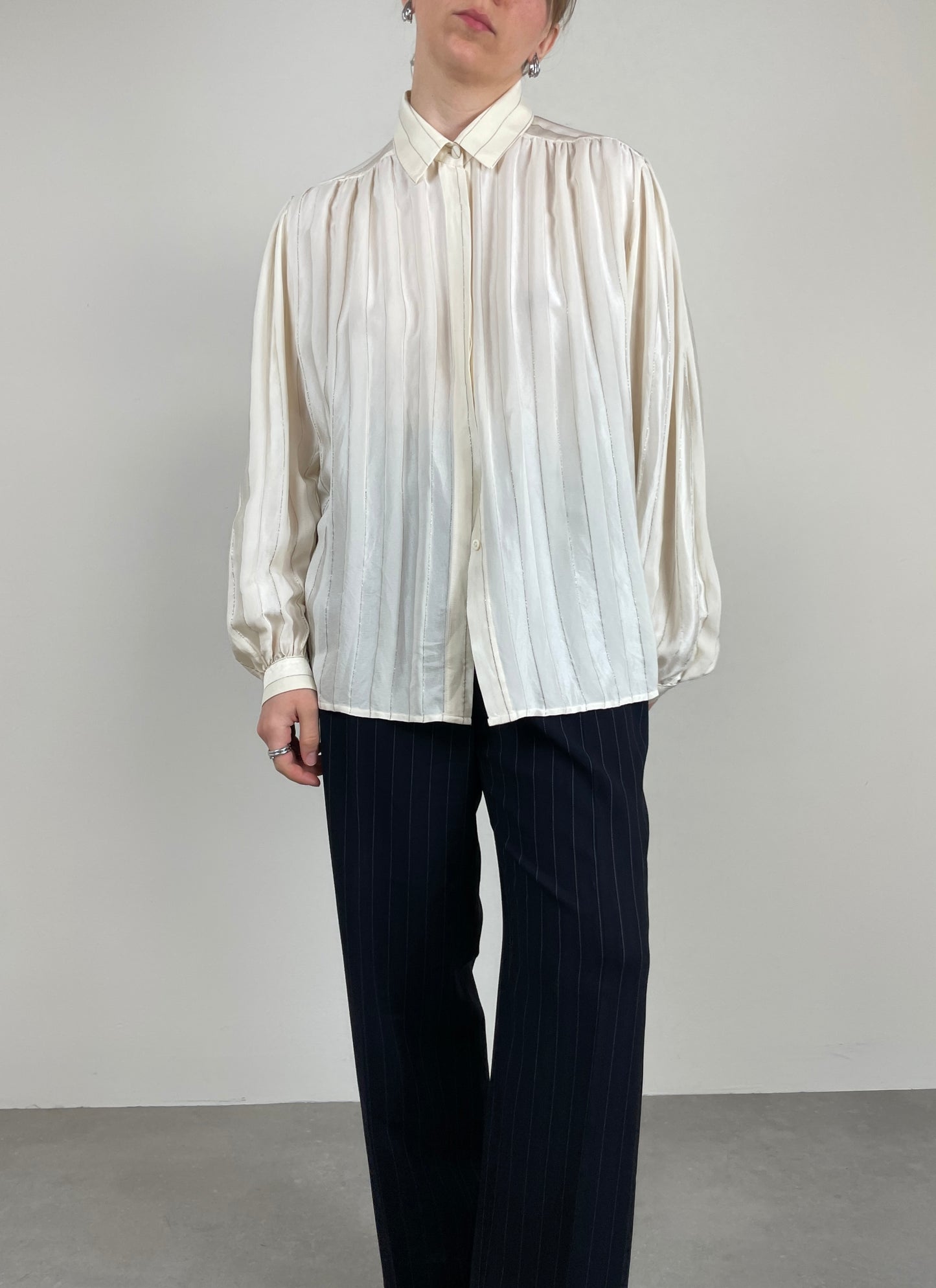 Cream silk shirt