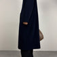 Cappotto blu a doppiopetto in lana e cashmere