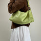 Borsa in vera pelle verde pastello