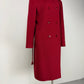 Cappotto bordeaux in lana cashmere e angora
