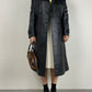 Trench vintage vera pelle nera