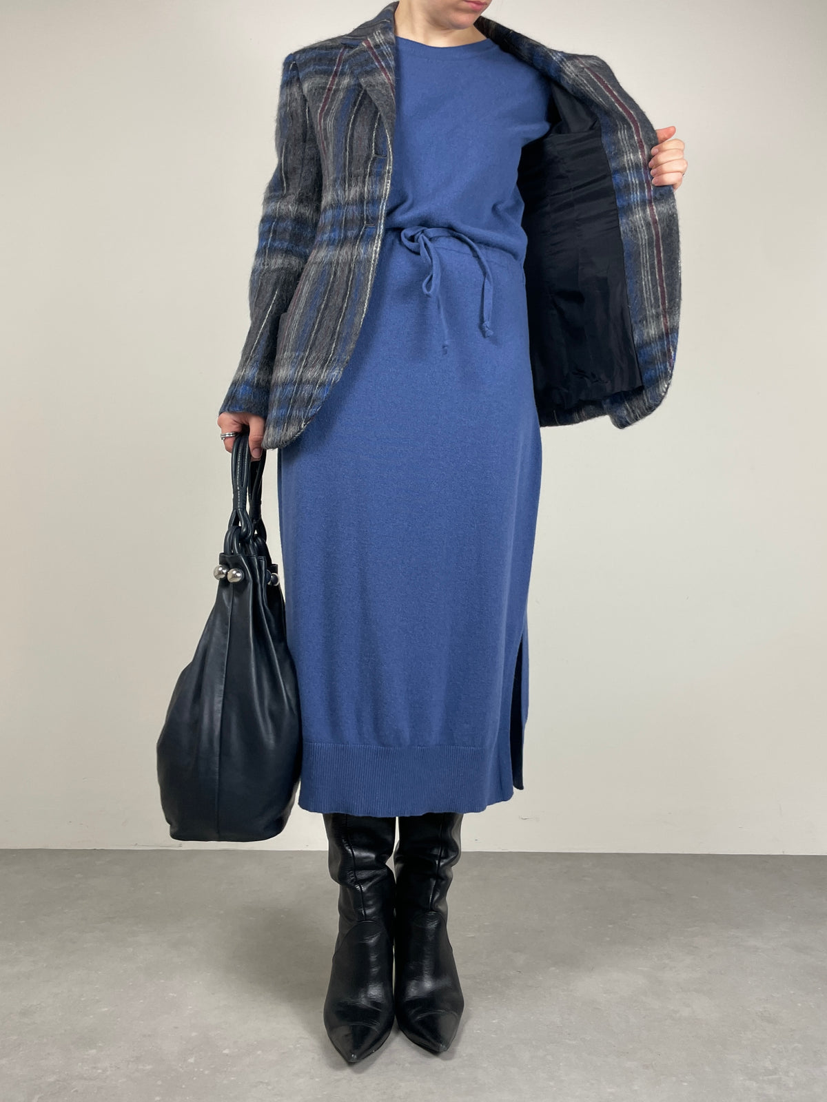 Blazer Jil Sander in mohair spazzolato tartan