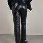 Pantalone vintage in vera pelle neri