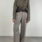 Armani Collezioni giacchetta in lana con dettagli in pelle