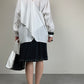 Camicia in cotone con incrocio sul retro