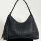 Borsa in vera pelle intrecciata