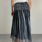 Gonna bicolor in tulle plissettato
