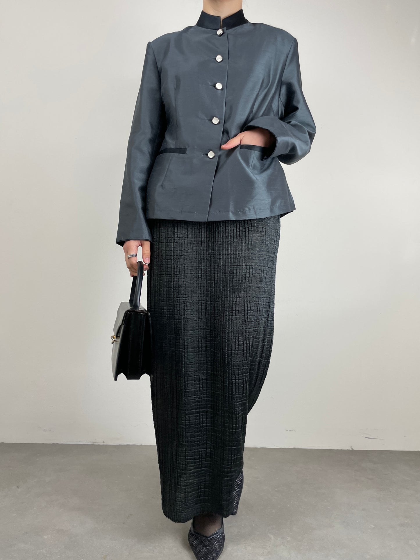 Giacca in shantung di seta