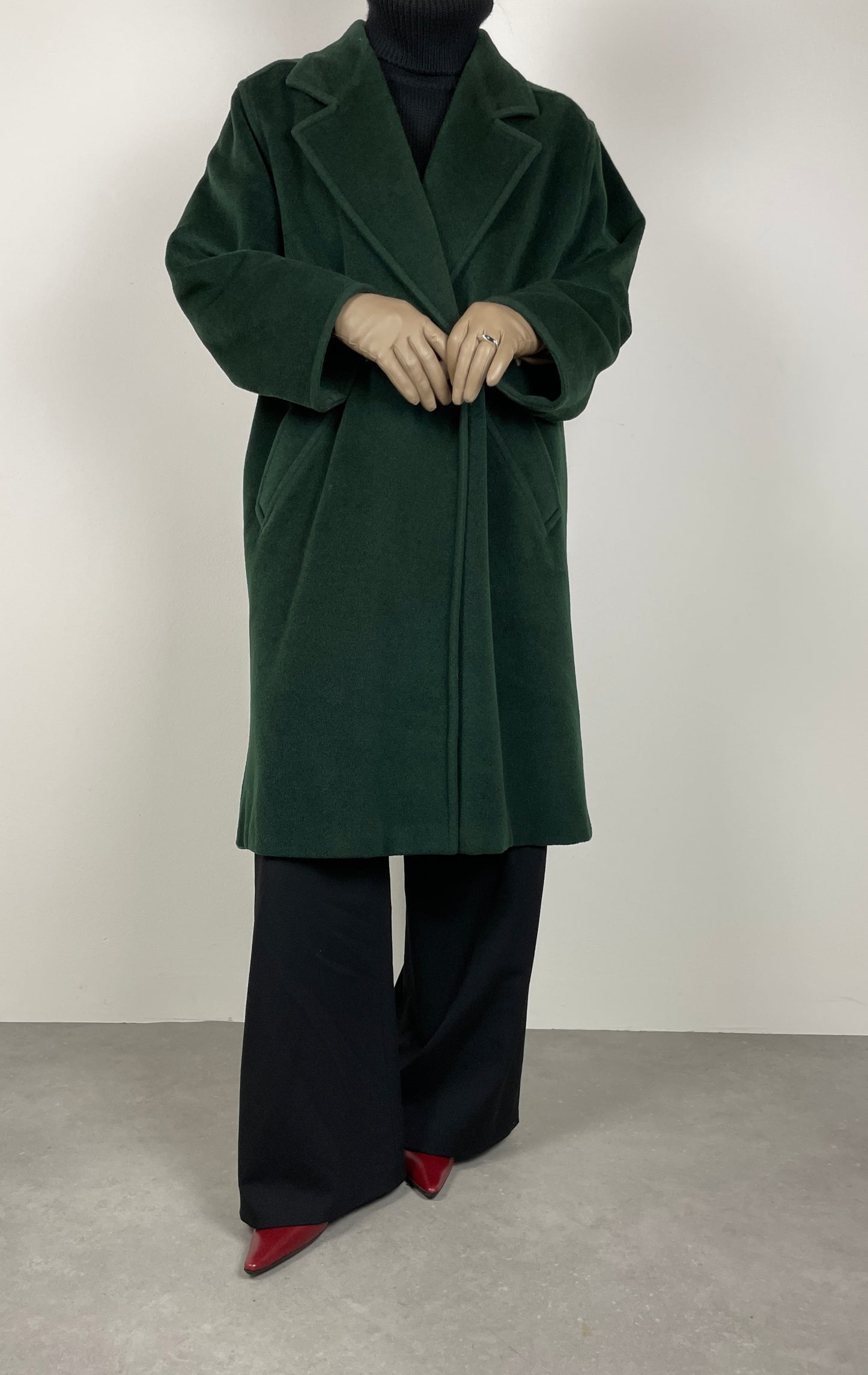 Max Mara green oversize coat