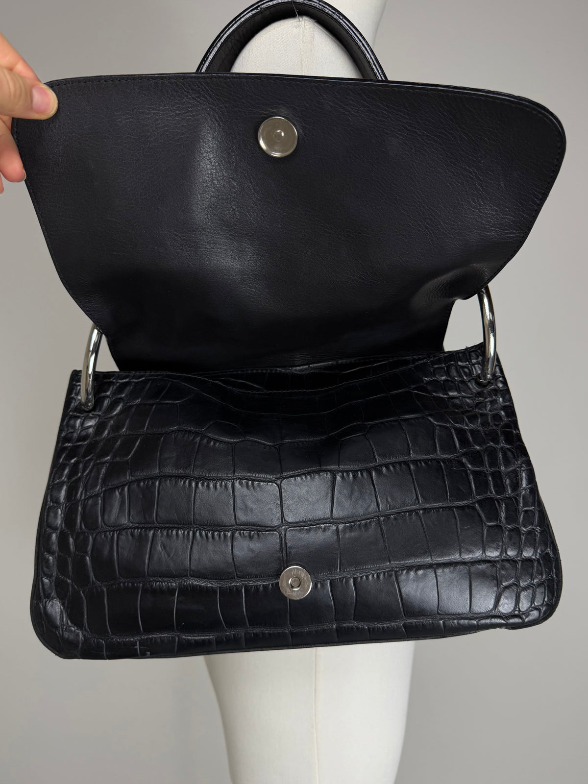 Maxi borsa in vera pelle stampa cocco