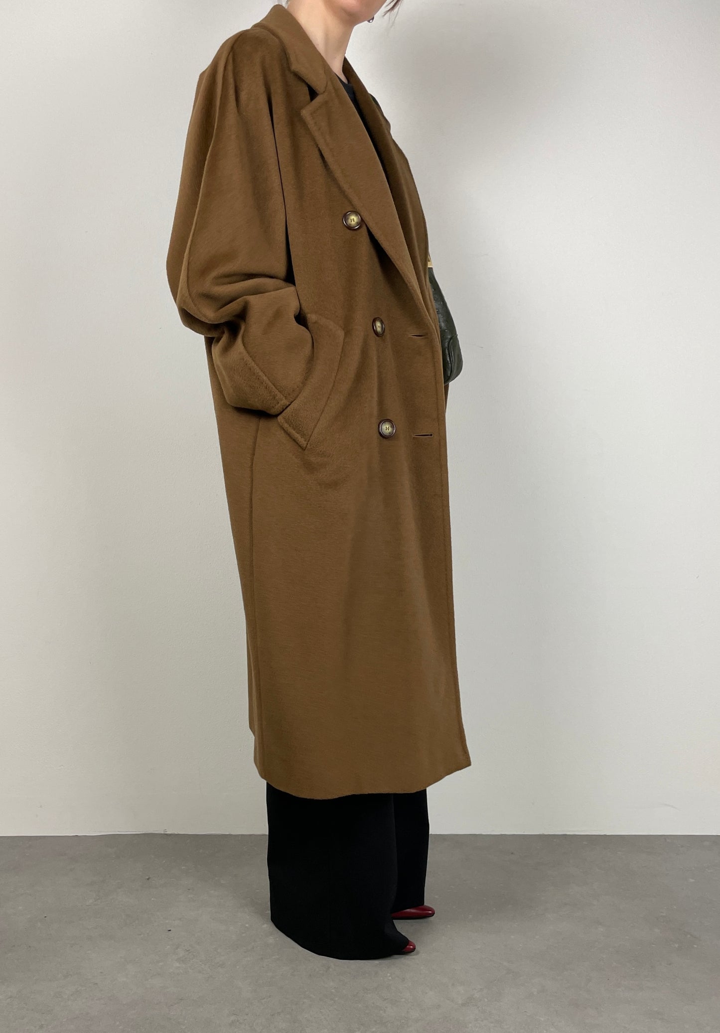 Max Mara 101801 tobacco coat