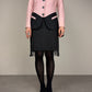 Blazer vintage in lana bicolore rosa e grigio