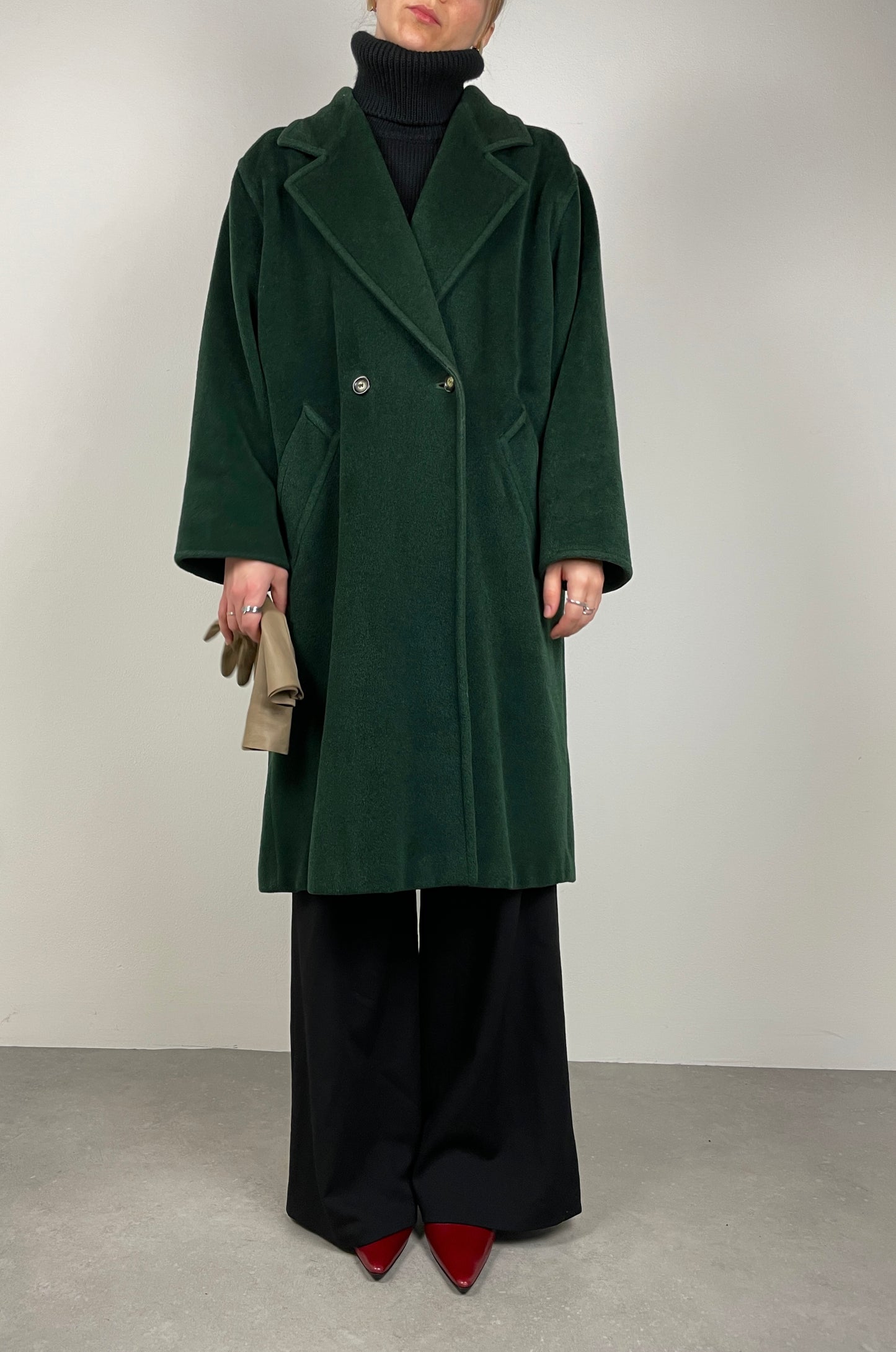 Max Mara green oversize coat