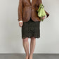 Blazer in vera pelle effetto cocco