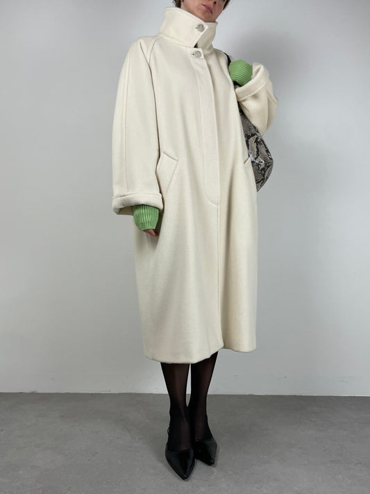 MAX MARA cappotto in lana color crema