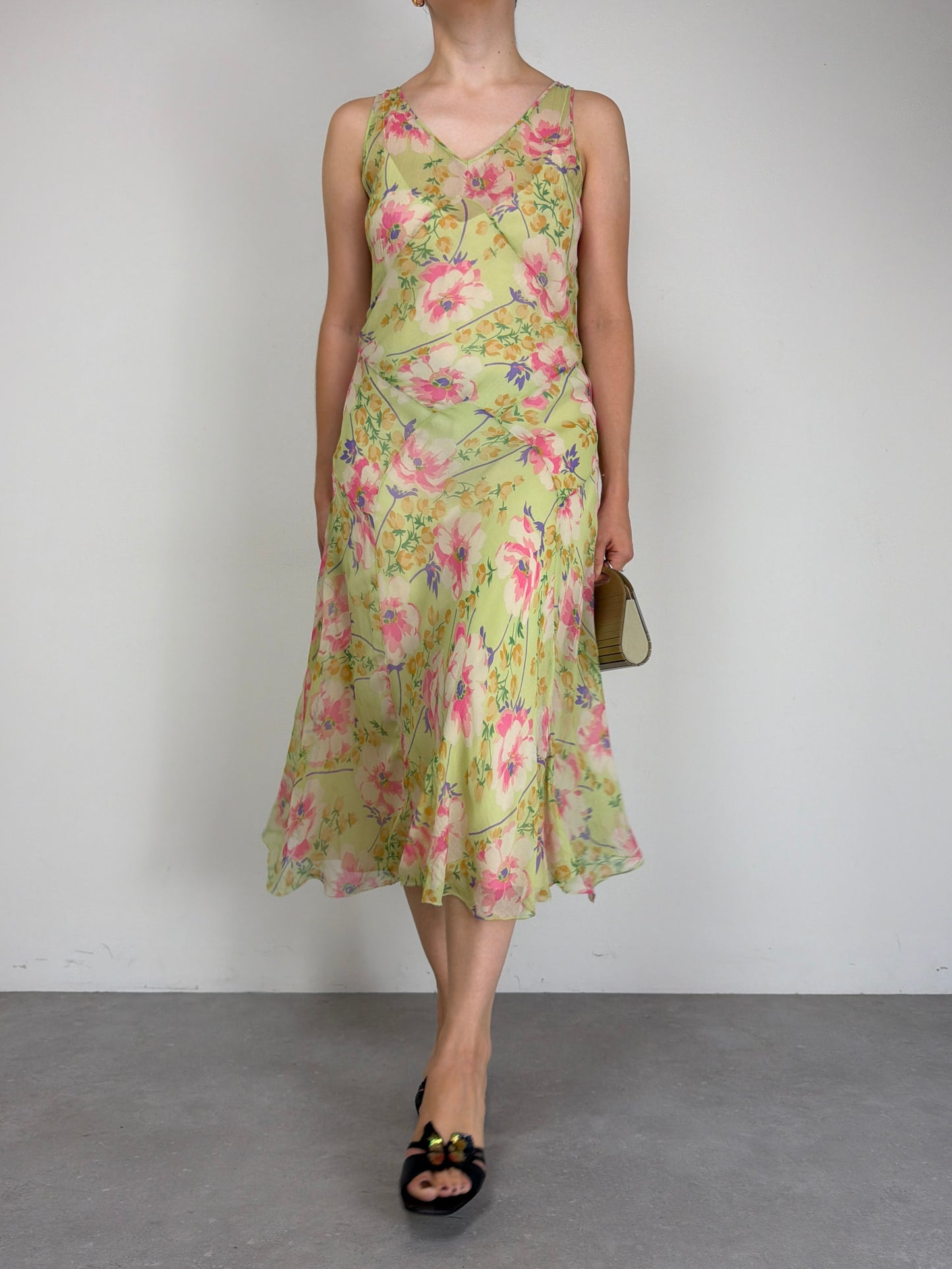 RALPH LAUREN abito in seta a fiori