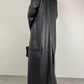 Trench lungo in vera pelle