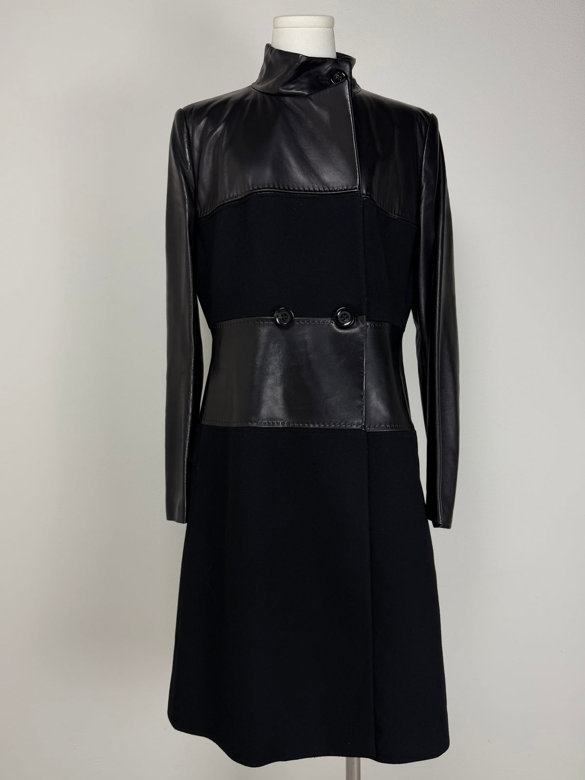 Cappotto Sportmax in vera pelle e lana