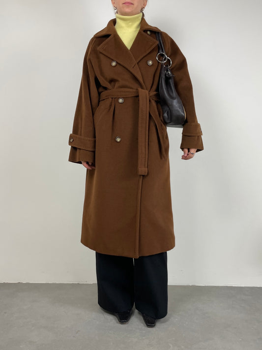 MAX MARA cappotto marrone cioccolato