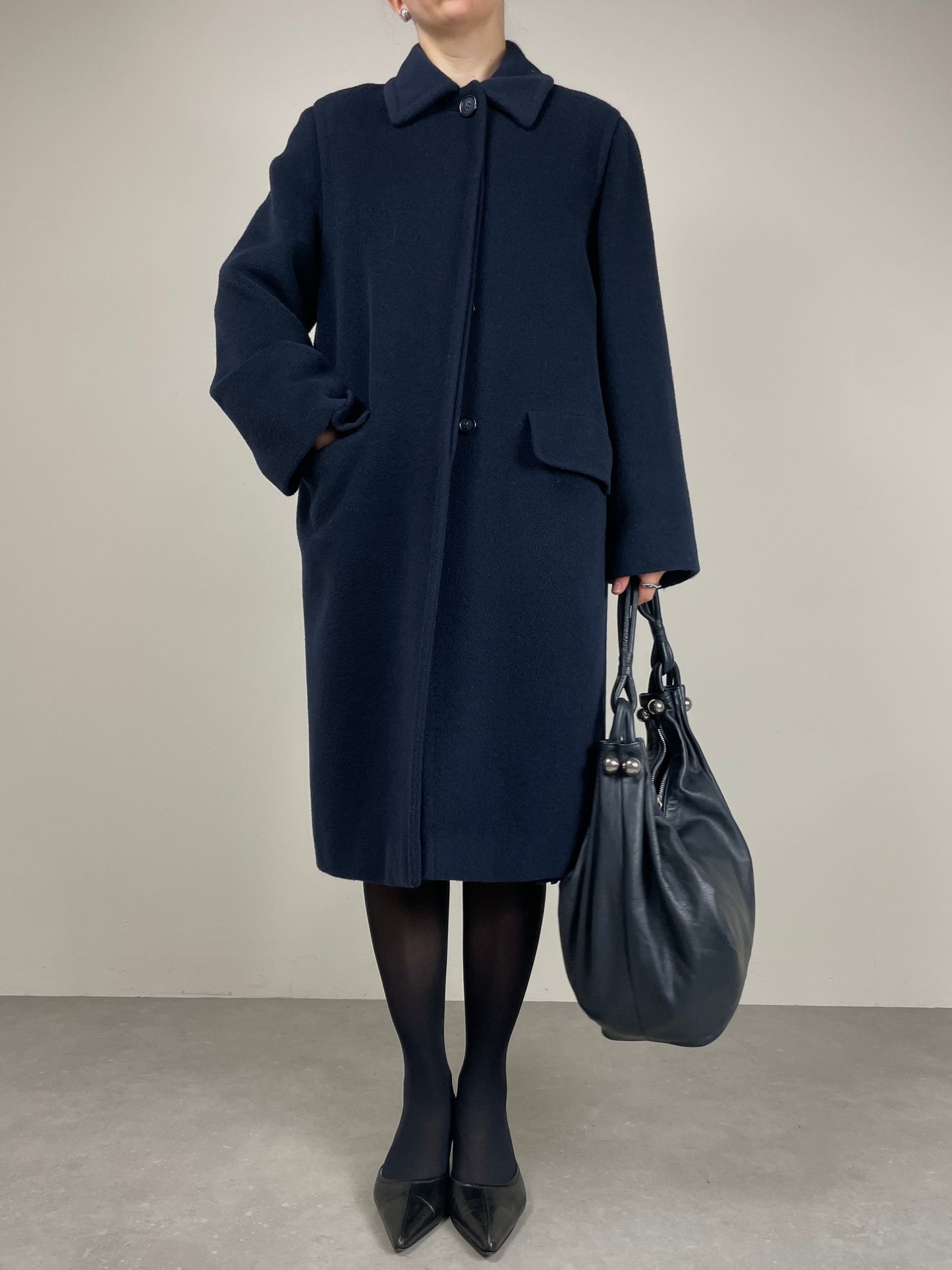 Cappotto vintage Made in Italy in beaver di pura lana