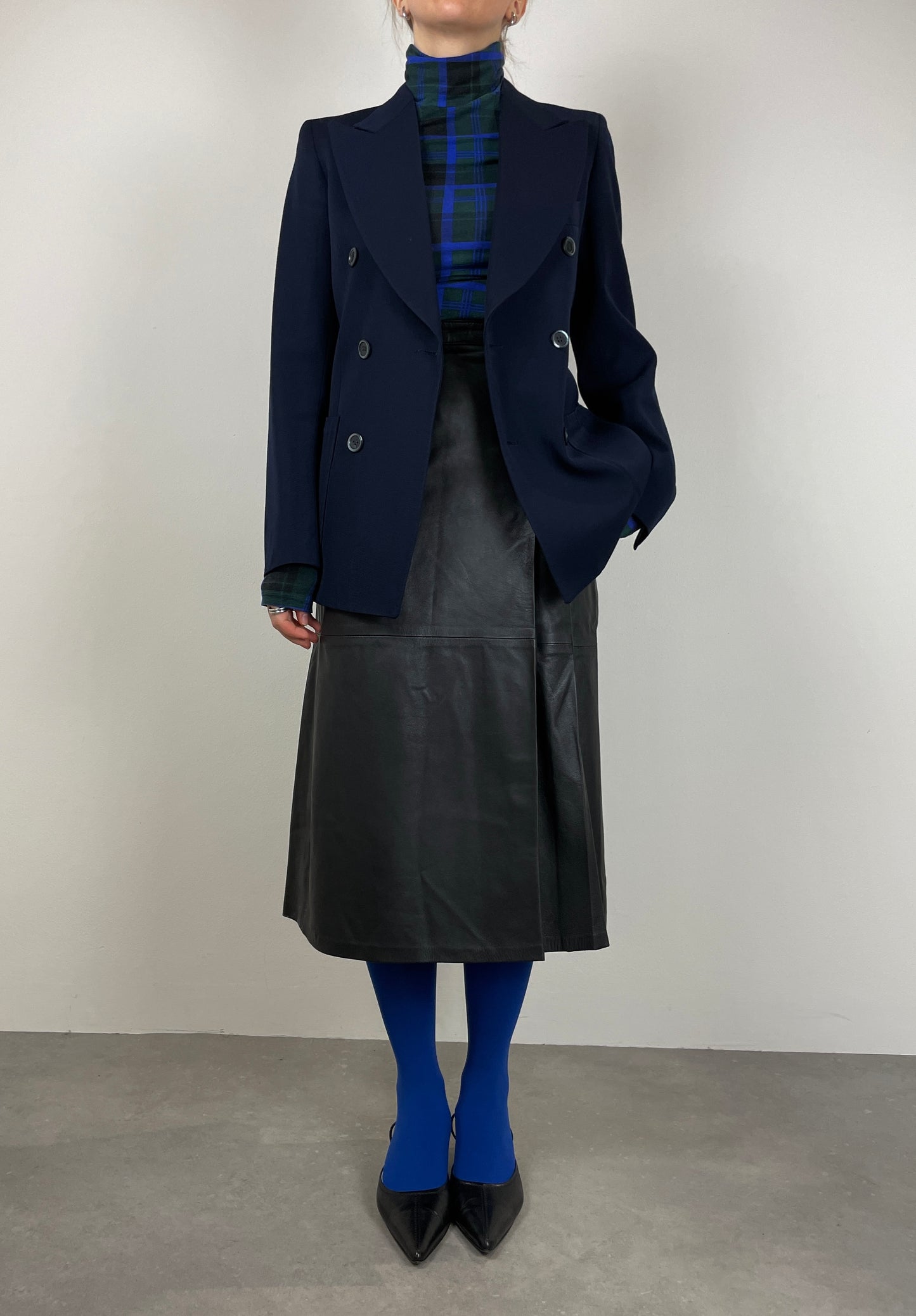 Blue wool tailored blazer