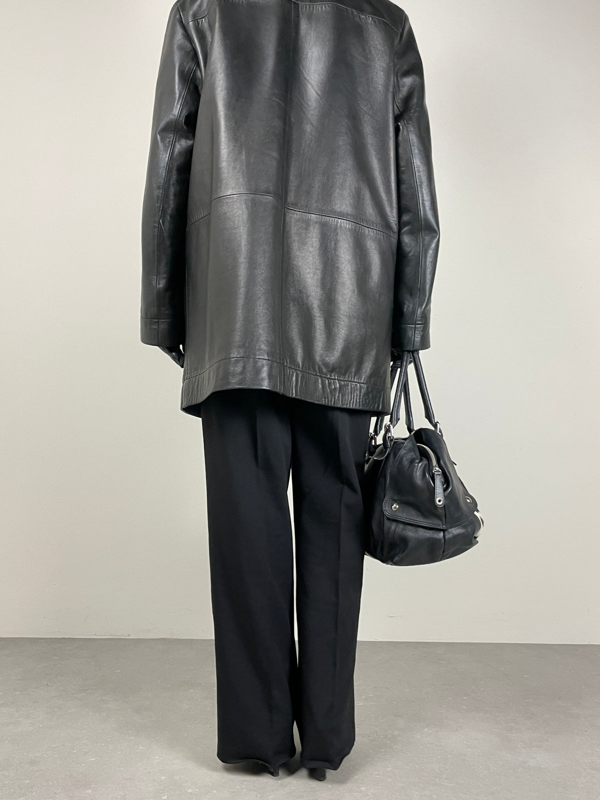 Giacca in morbida nappa nera made in Italy