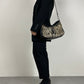 Borsa in vera pelle con pannello in cavallino zebrato