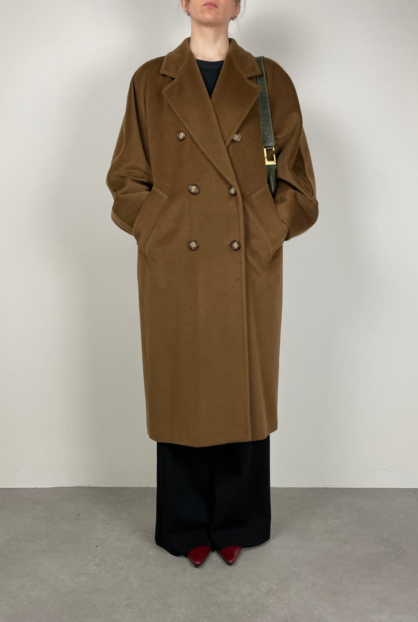 Max Mara 101801 tobacco coat