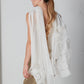 Stola Max Mara in organza di seta con ricamo floreale