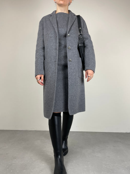 MAX MARA cappotto in drap di lana e angora doppiato