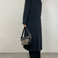 Cappotto lungo in pura lana color grigio