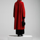 Cappotto rosso in 100% alpaca