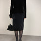 Armani Collezioni blazer in velluto nero con inserto in raso