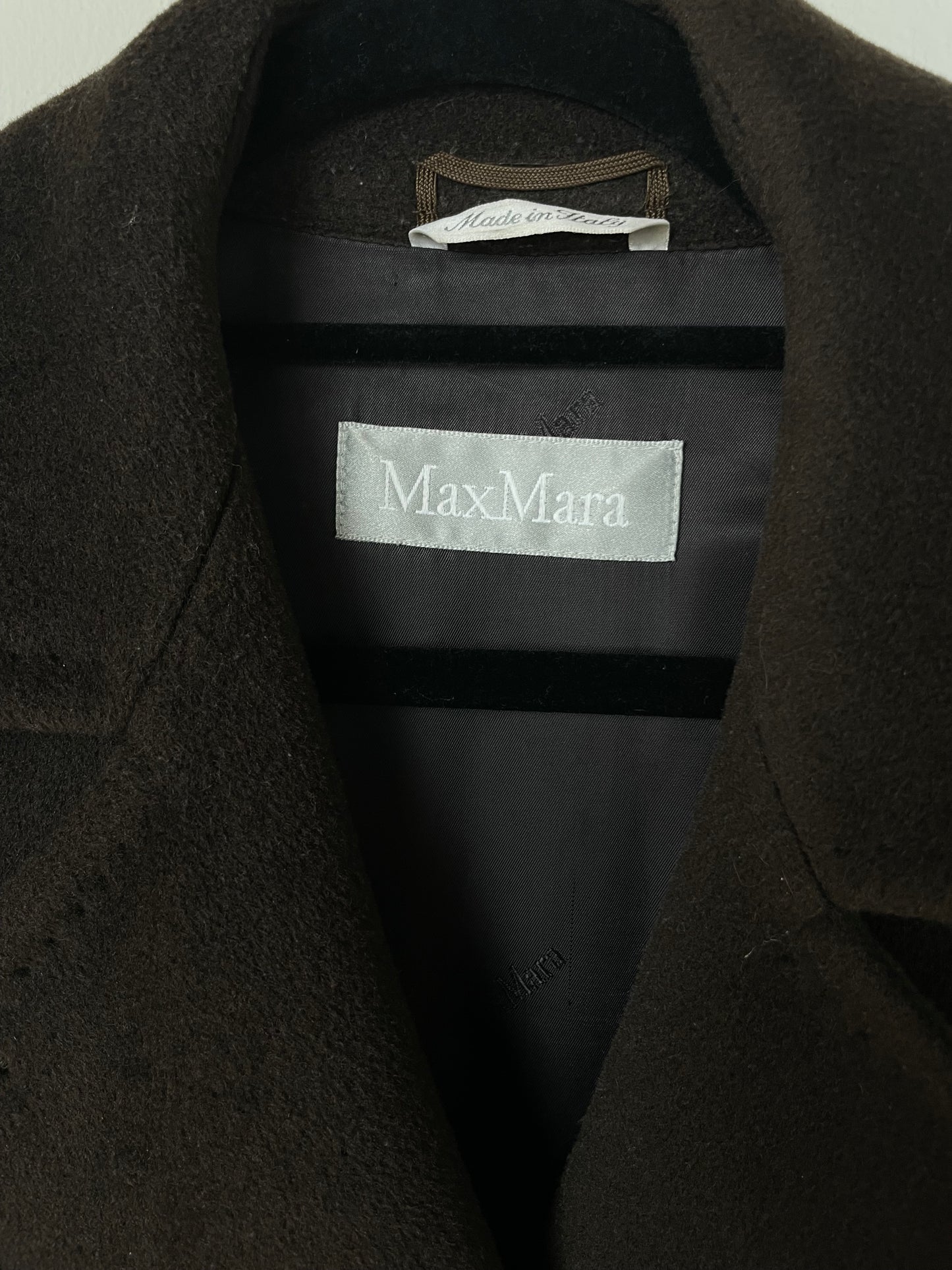 Max Mara cappotto in pura lana vergine marrone