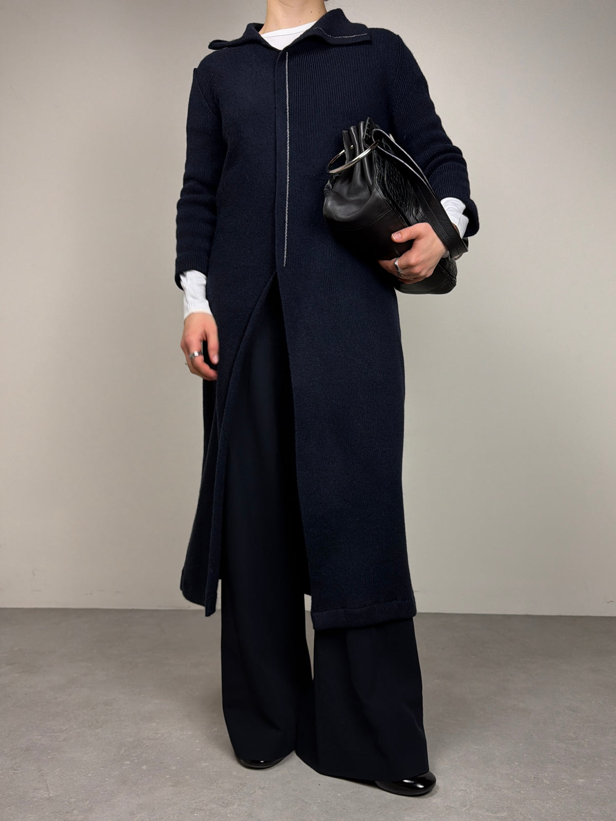 JIL SANDER abito tunica in lana blu