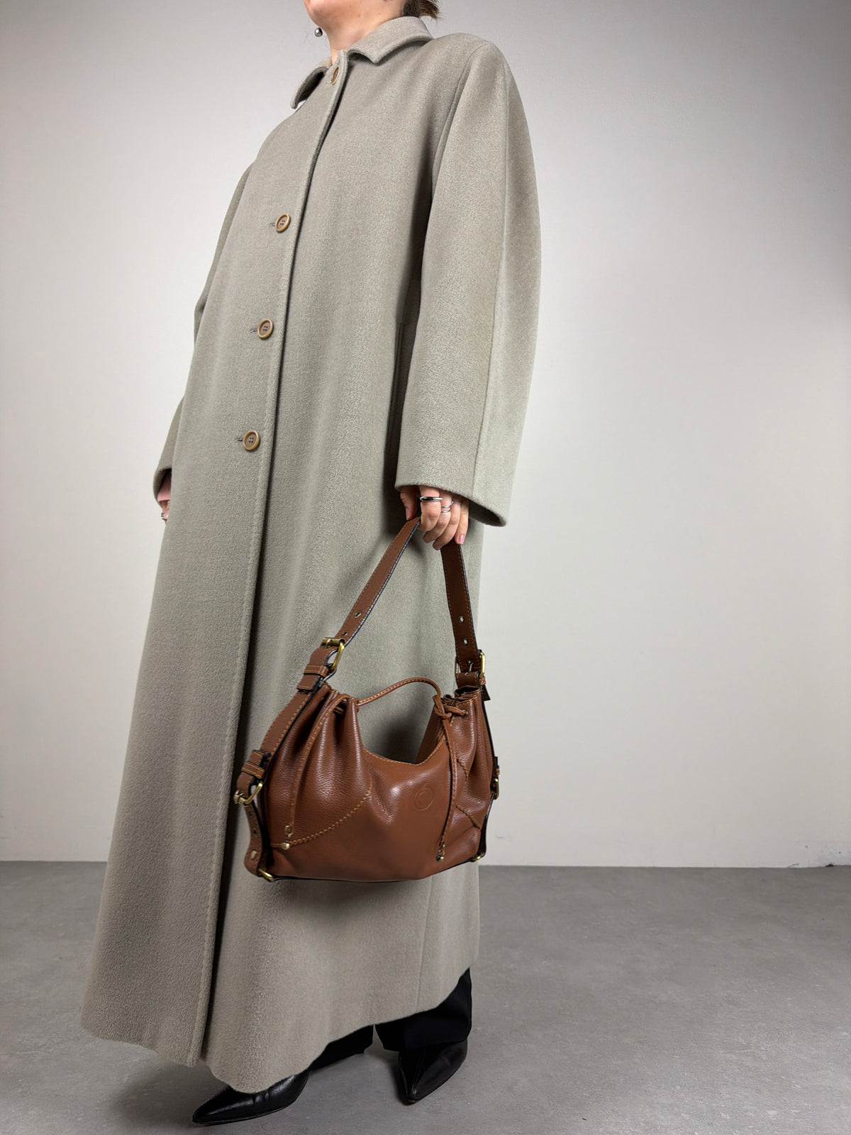 Borsa in vera pelle color cuoio