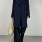 100% cashmere cappotto blu