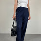 Pantalone vintage plissettato Made in France