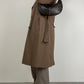 Trench vintage con gilet in finta pelliccia rimovibile