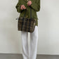 Borsa in vera pelle intrecciata