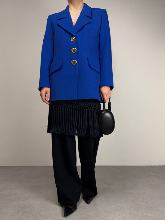 Yves Saint Laurent blazer iconico con i bottoni a cuore