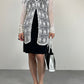 Cardigan all’uncinetto con motivo floreale
