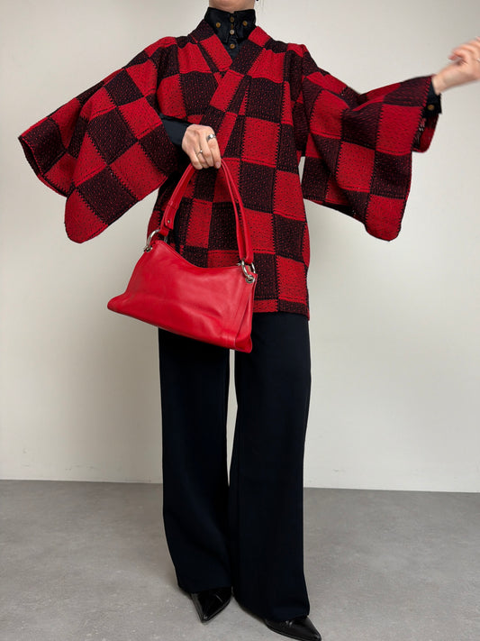 Haori giapponese in maglia di lana