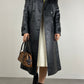 Trench vintage vera pelle nera